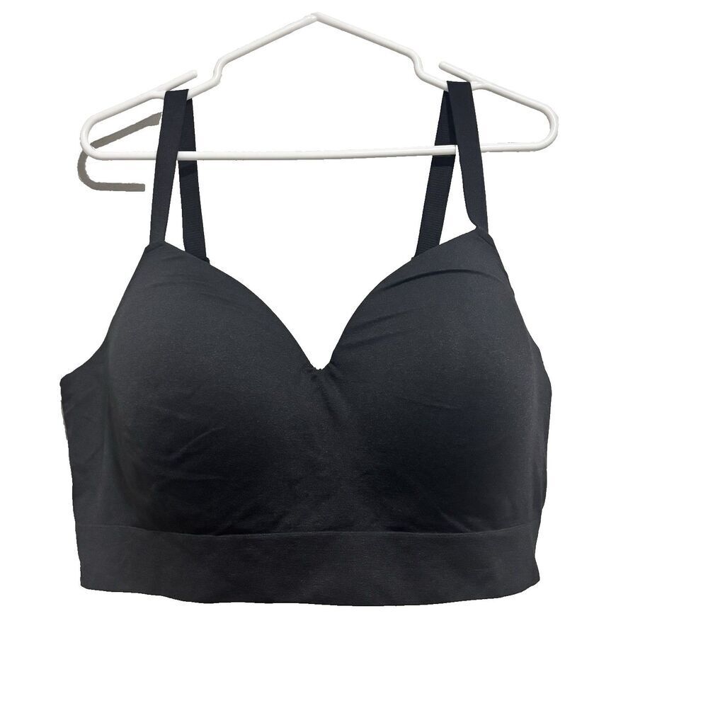 Shapermint Plus Size 4XL Wireless Shaping Bra Black‎ Supportive Comfort Everyday
